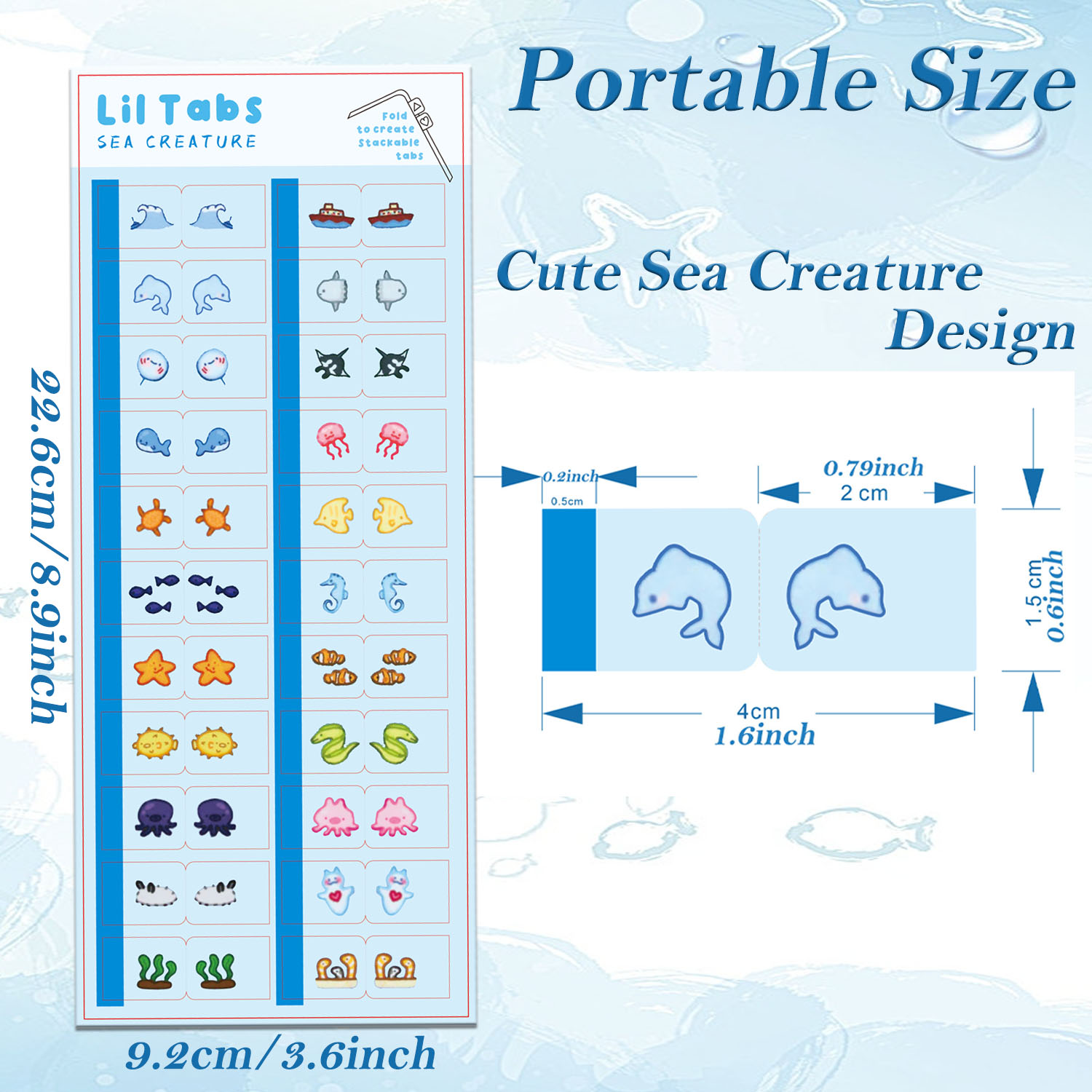 Sea Creature Lil Tab Stickers  - Memo Pad Sticky review and price