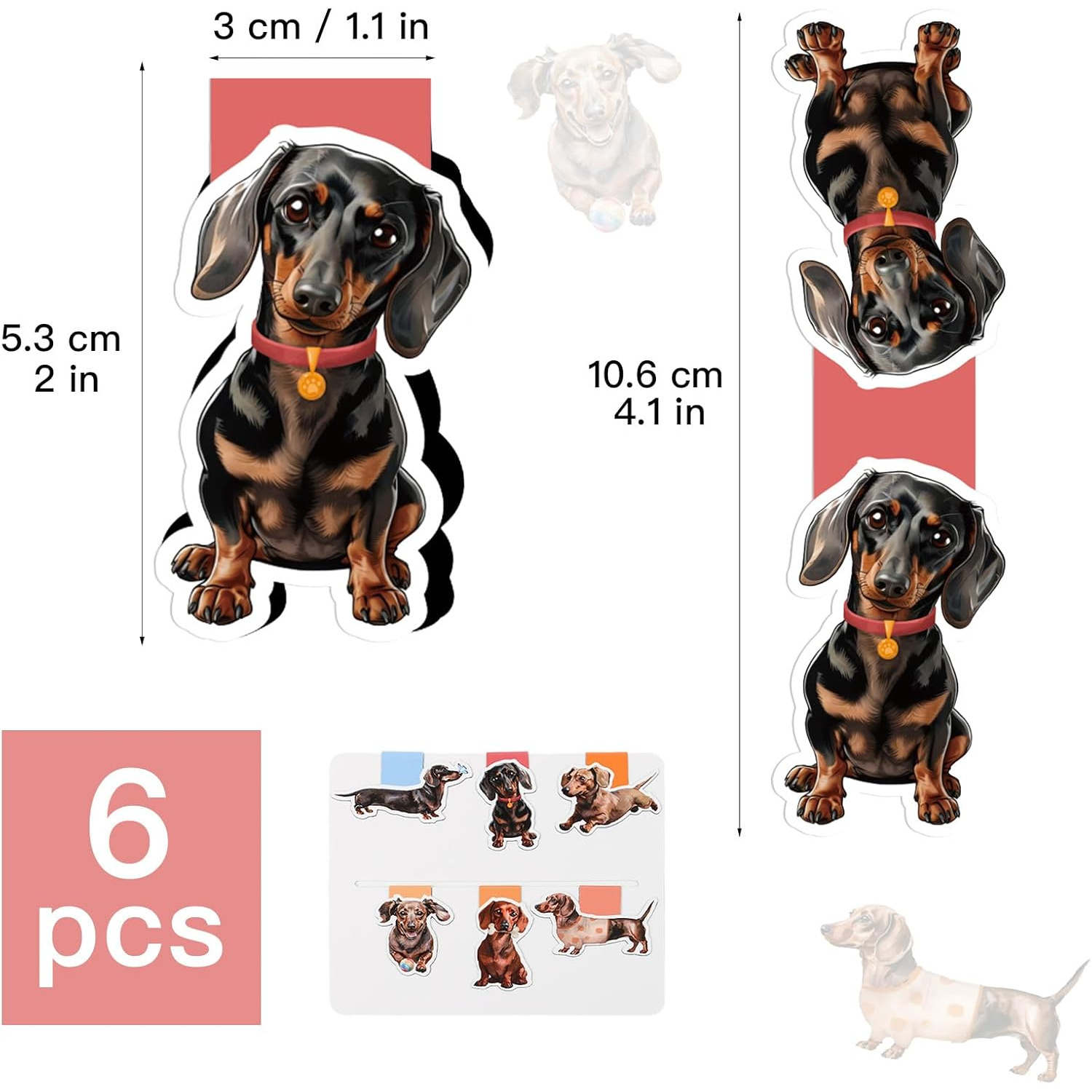 6/12 Darcy Dog Themed Waterpro - Bookmark Magnetic Clip review and price