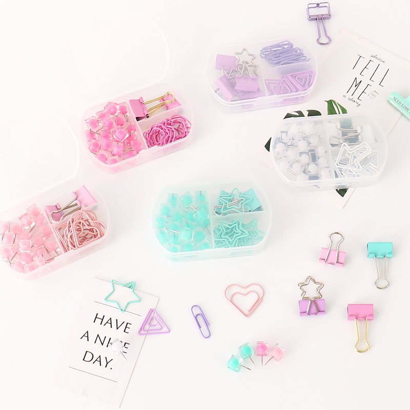 TUTU coloful Binder clips push - Binder Clip Assorted review and price