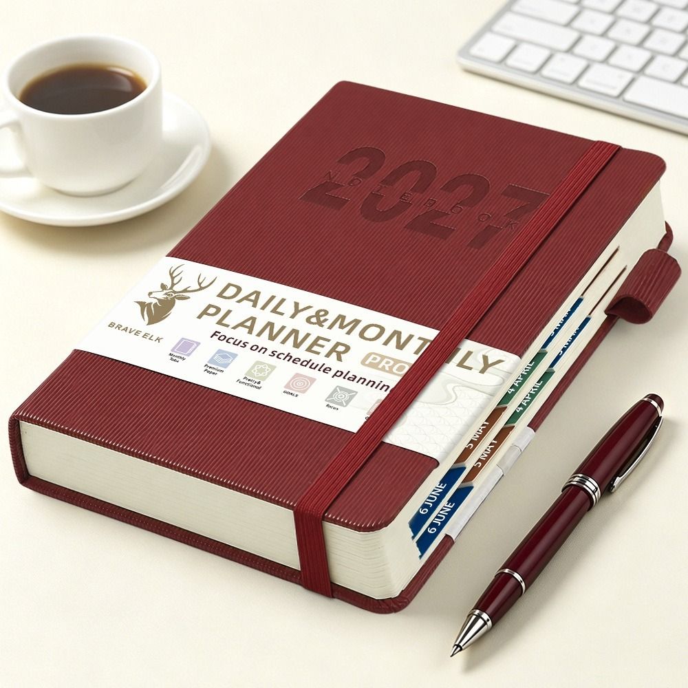 A5 Size Daily Planner Notebook - Journal Leather Hardcover review and price