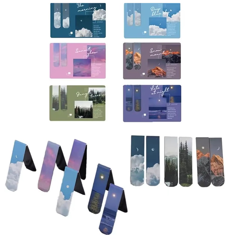 2pcs Landscape Themed Magnetic - Bookmark Magnetic Clip review and price