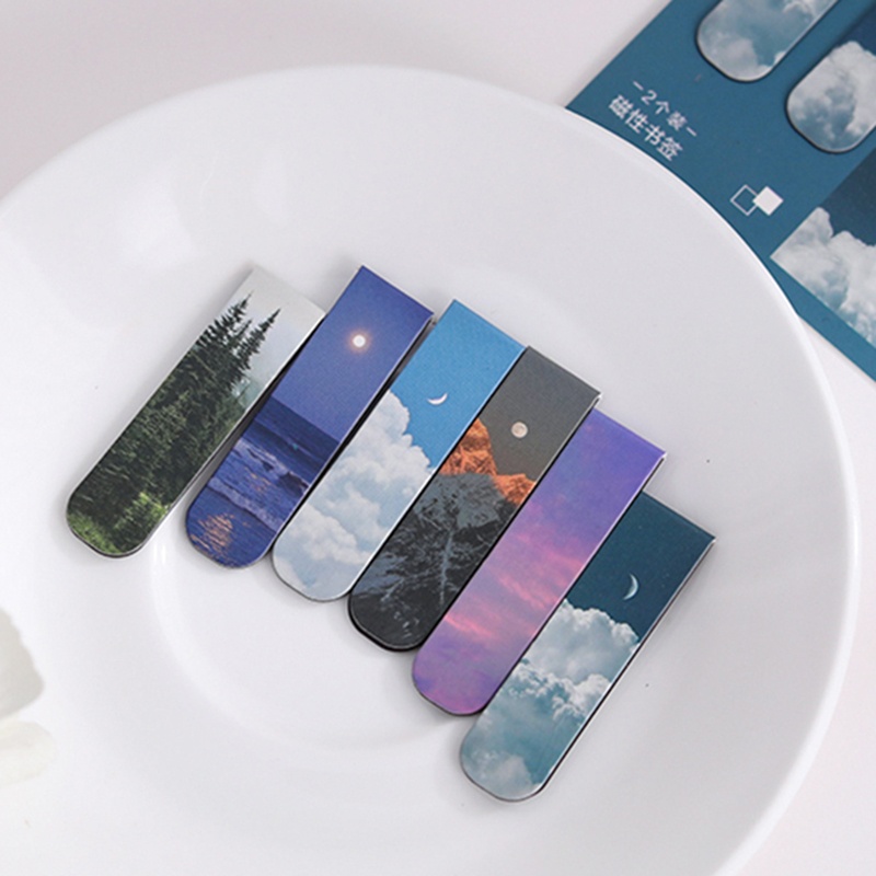 2pcs Landscape Themed Magnetic - Bookmark Magnetic Clip review and price