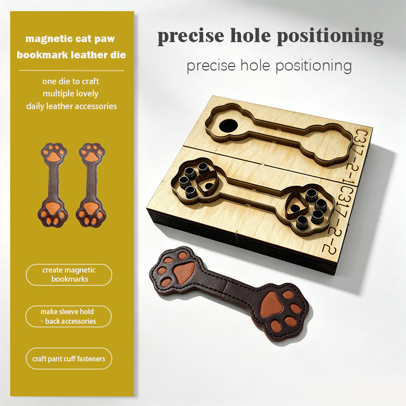C317 Cat Claw Leather Cutting  - Bookmark Magnetic Clip review and price