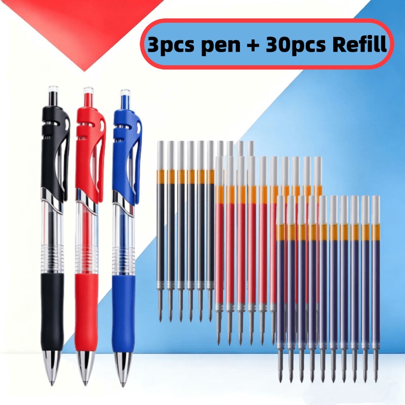 33 PCS(3 Pens+30 Pen Refills)  - Gel Ink Pen Set review and price