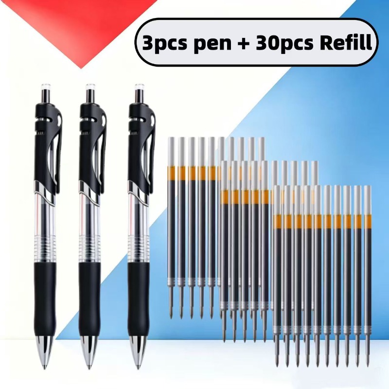 33 PCS(3 Pens+30 Pen Refills)  - Gel Ink Pen Set review and price