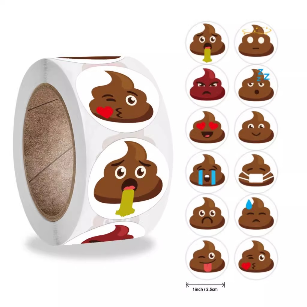 100-500pcs Funny Poop Cartoon  - Memo Pad Sticky review and price
