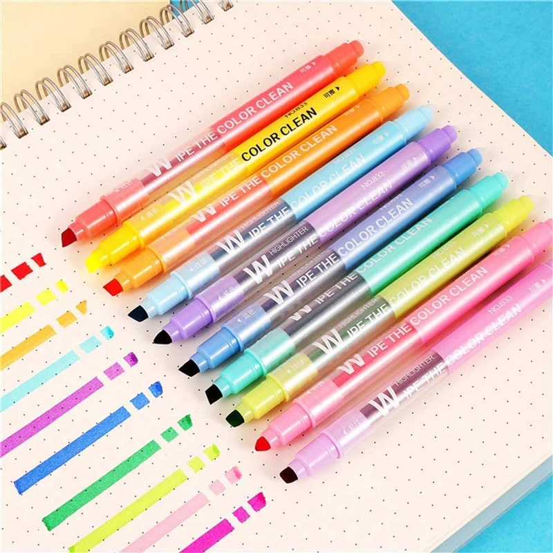 10 Colors Erasable Highlighter - Highlighter Set Pastel review and price