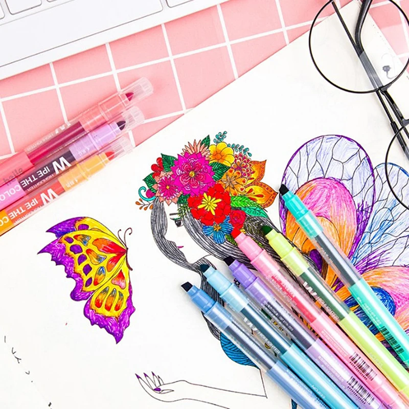 10 Colors Erasable Highlighter - Highlighter Set Pastel review and price