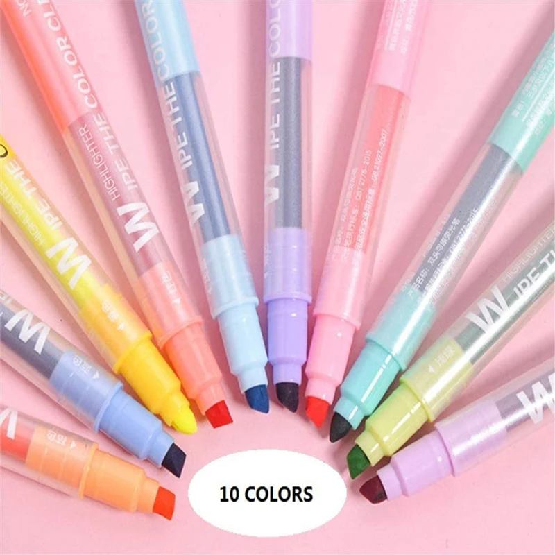 10 Colors Erasable Highlighter - Highlighter Set Pastel review and price