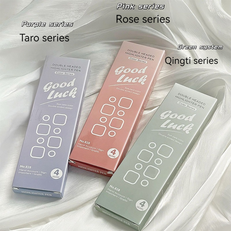 4Pcs/Set Gradient Double Head  - Highlighter Set Pastel review and price