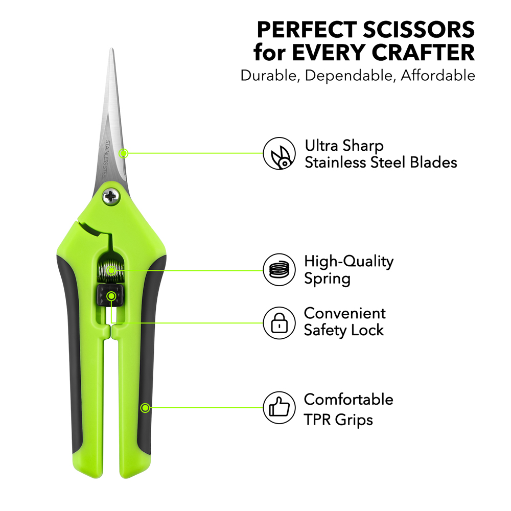 Ergonomic Spring-Action Scisso - Scissors Stainless Craft review and price