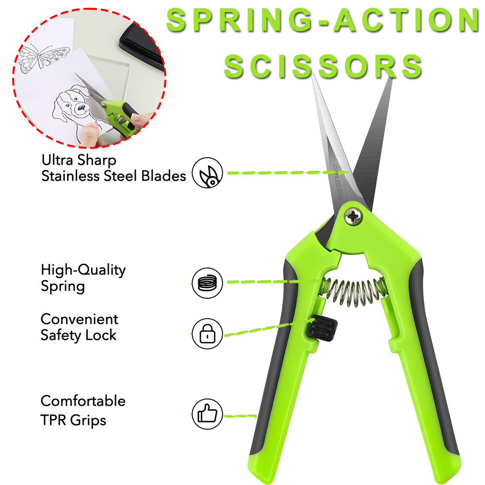 Ergonomic Spring-Action Scisso - Scissors Stainless Craft review and price